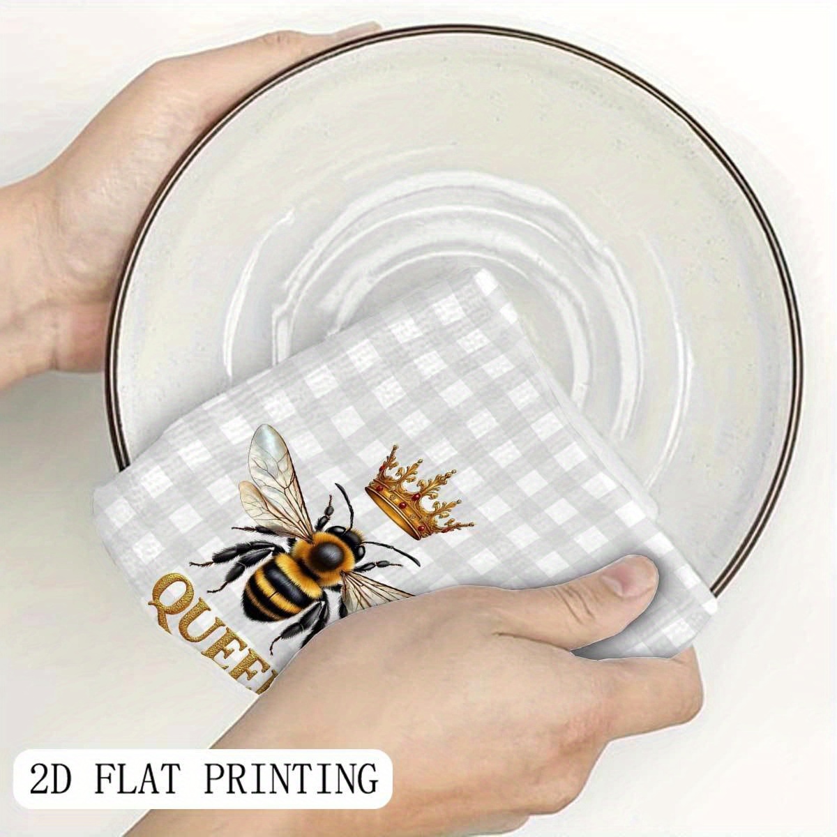 2Pcs, Plaid Queen Bee Garden K - Home Cooking Queen review and price